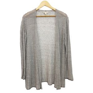 Eileen Fisher Organic Linen Crepe Knit Open Cardigan